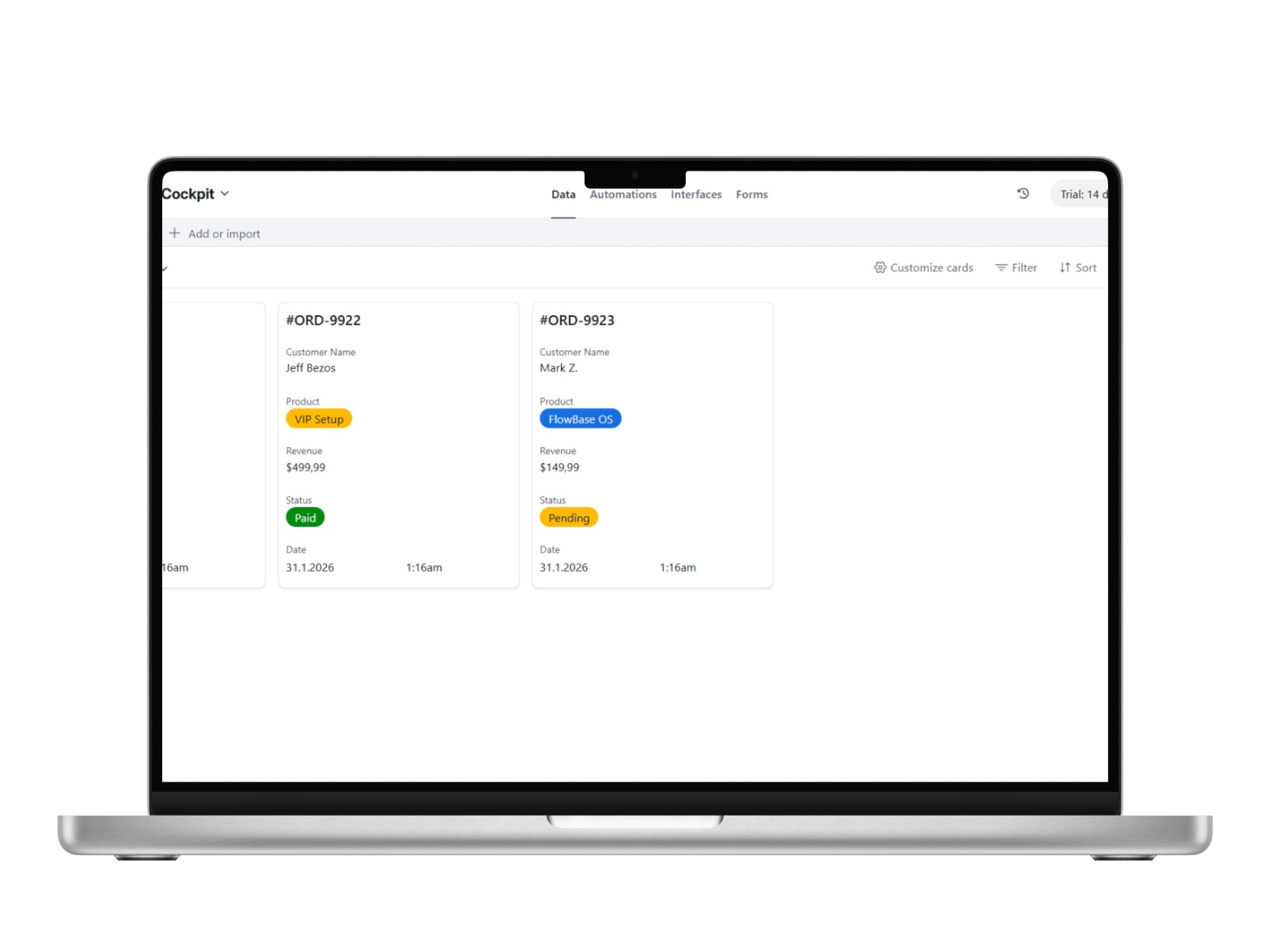 FlowBase Dashboard